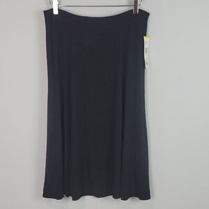Jones New York Black Midi A-line skirt size medium